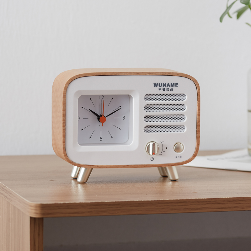WUNAME闹钟音响无线蓝牙音箱闹钟蓝牙小音响随身便携3D环绕大音量