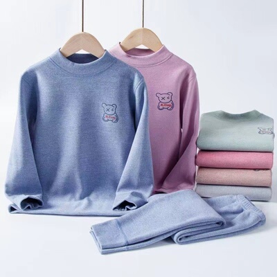 发热半高领冬季保暖套装德绒内衣