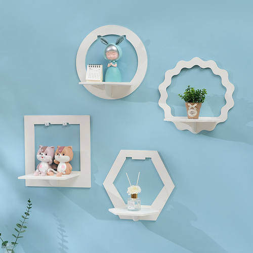 墙上影视墙花盆架挂架挂墙上电视墙新款墙面置物架壁挂免打孔多肉