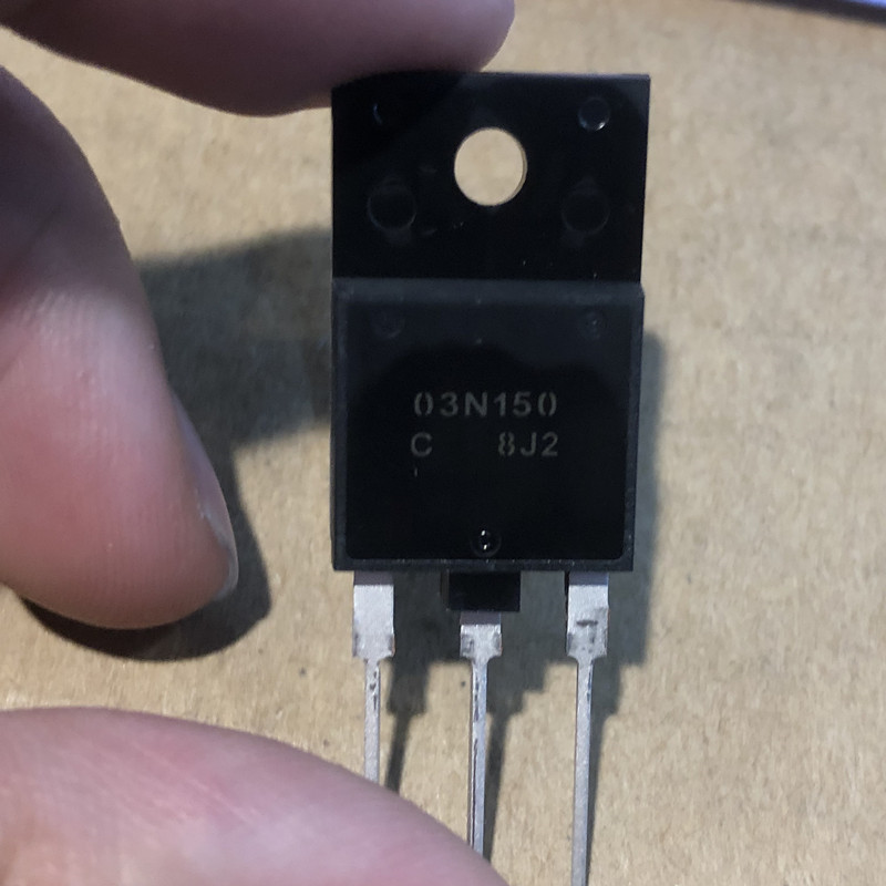 原装正品 NDUL03N150CG 丝印03N150C  2.5A 1500V TO-3PF-3L 直拍