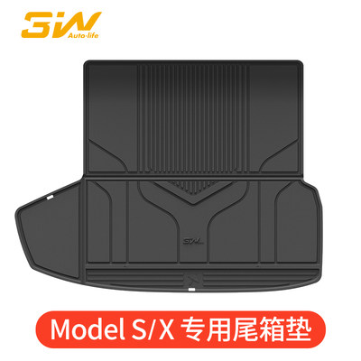 3W全TPE尾箱垫适用于特斯拉ModelS Plaid ModelX六座前舱前备箱垫