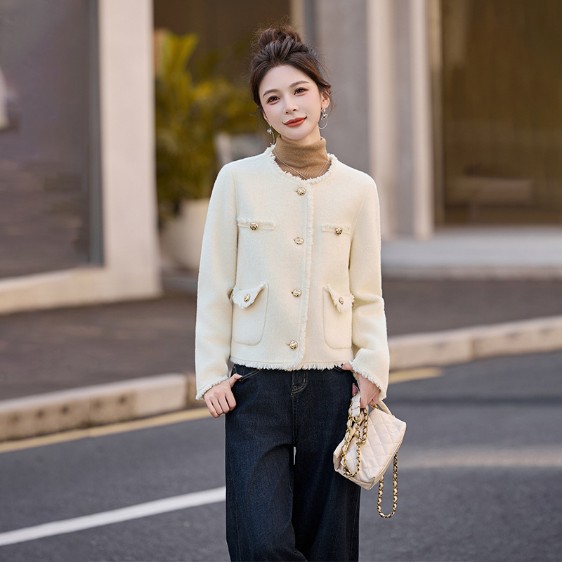 品牌苏昔然彩女装2025新款大码女装时尚2025秋冬新款双面羊毛大衣