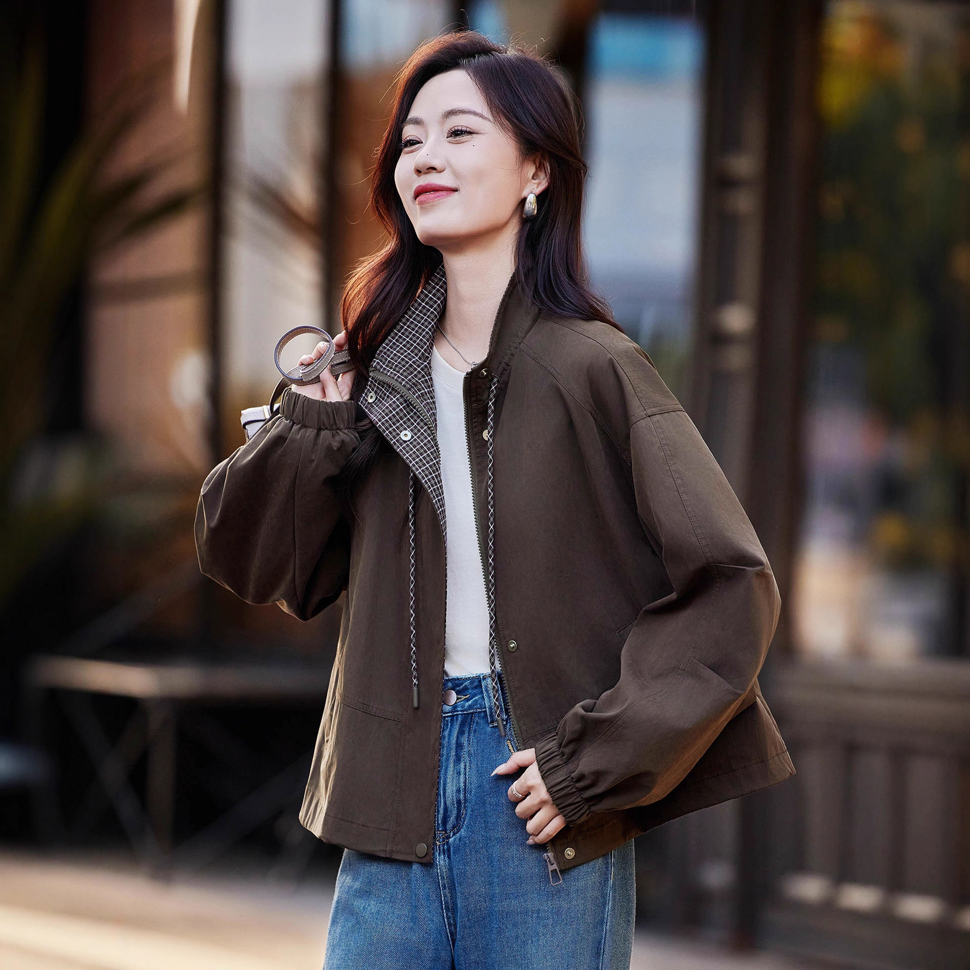 品牌苏昔然彩女装2025新款大码女装时尚洋气宽松减龄小香风上衣