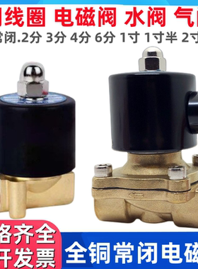 全铜2W160-15电磁阀水阀气阀4分 2W025-08电磁控制阀2W250-25水阀
