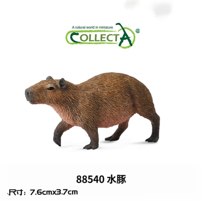 英国CollectA我你他野生动物模型玩具88540水豚卡皮巴拉88541幼崽