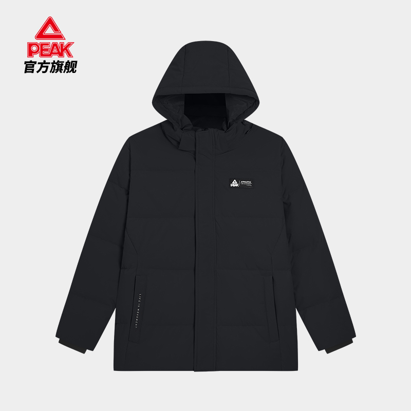 匹克中厚羽绒服男2024冬季连帽防风保暖时尚休闲外套F5244147