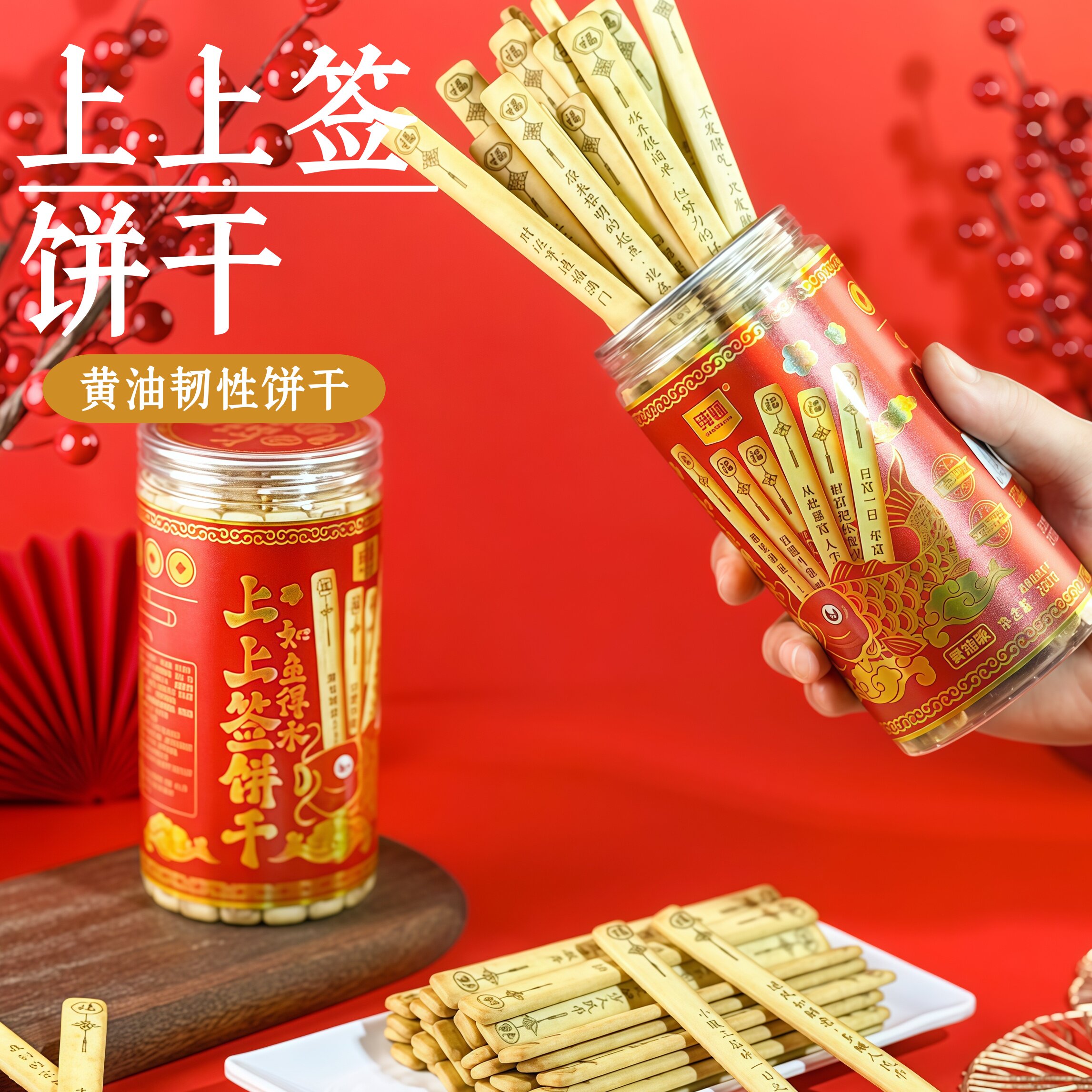 纯顿奶香黄油饼干好运上上签