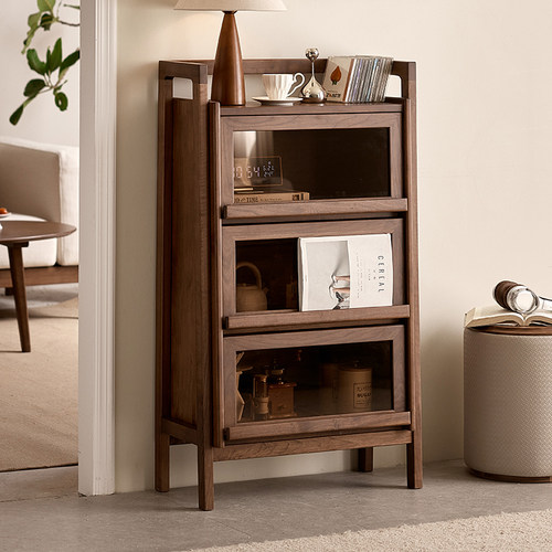 YAMOO北美黑胡桃木书柜