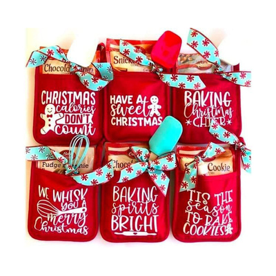 圣诞箴语祝福礼物口袋烘焙隔热垫