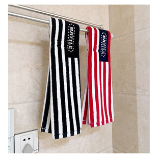 美式 原单出口美国全棉毛圈擦手巾柔软吸水厨房卫生间用 星条旗