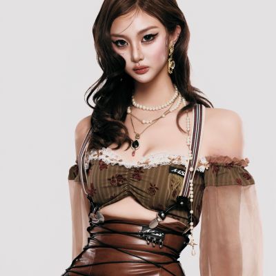 mssstudio美式复古抹胸