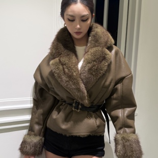 暴风保暖收腰mss studio原创人见人爱显瘦环保皮草外套