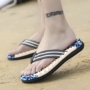 Mùa hè 2019 phiên bản Hàn Quốc của dép thủy triều nam mùa hè thời trang chống trượt mang dép xỏ ngón thoáng khí đế dày và dép đi biển - Dép dép nam quai ngang