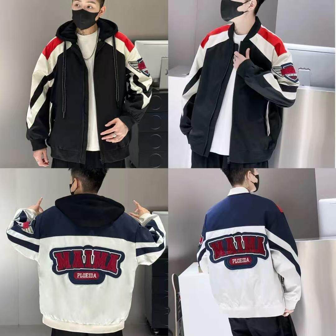 青少年男生春秋款机车棒球