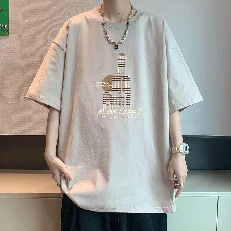 高中生短袖T恤男纯棉夏季