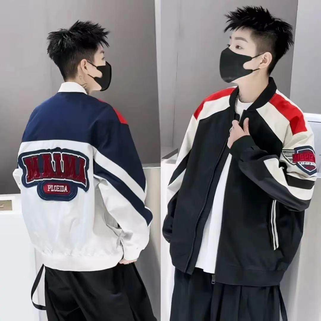 青少年男生秋季机车棒球服