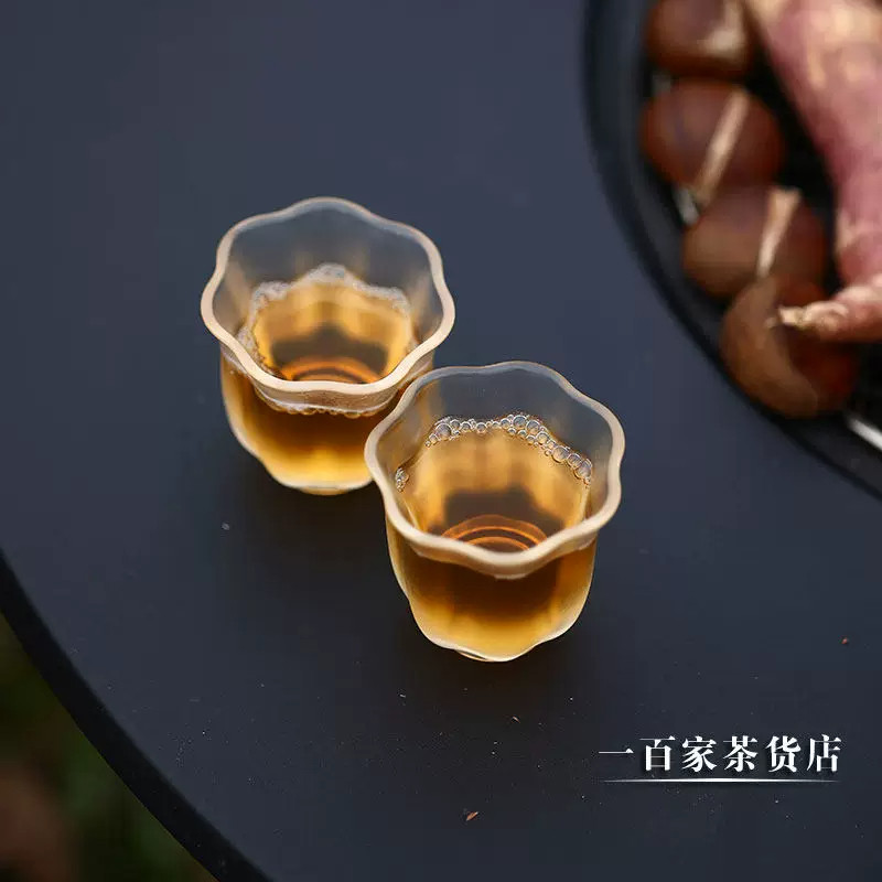 梁明毓古法琉璃 | 桐花 品茗茶杯