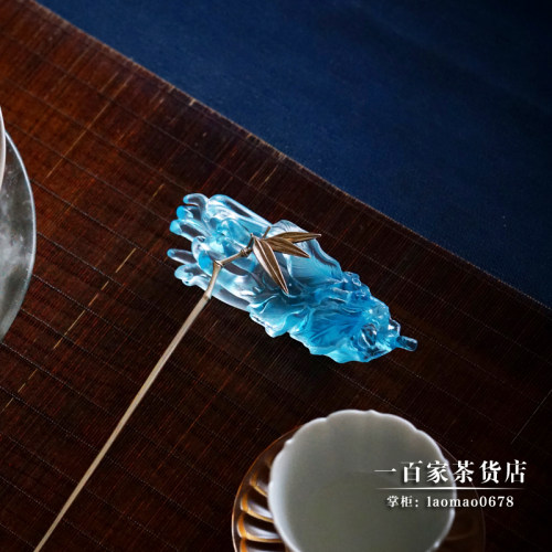 纯银茶拔梁明毓手工竹针茶器茶道
