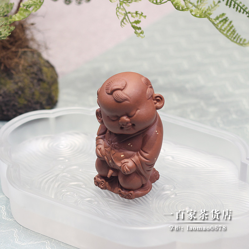 张爱成舞狮人工作室作品旺财宜兴紫砂茶宠摆件红泥茶趣茶玩装饰