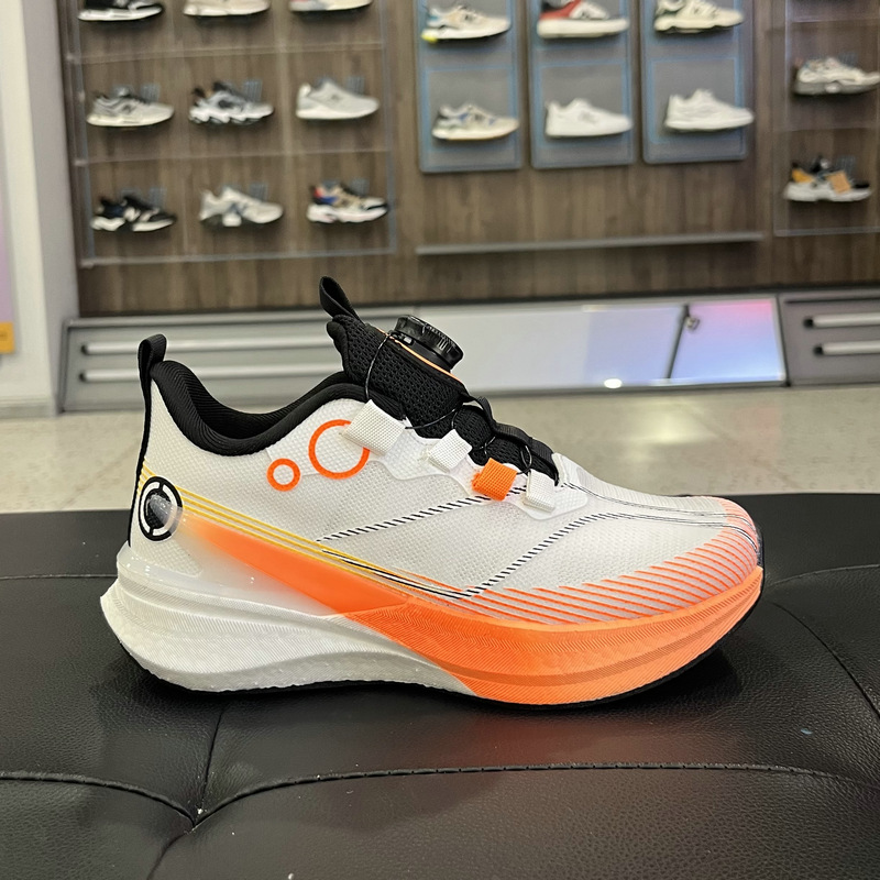 小总统慢跑鞋男童鞋子夏季儿童网面透气缓震纽扣碳板运动鞋男孩