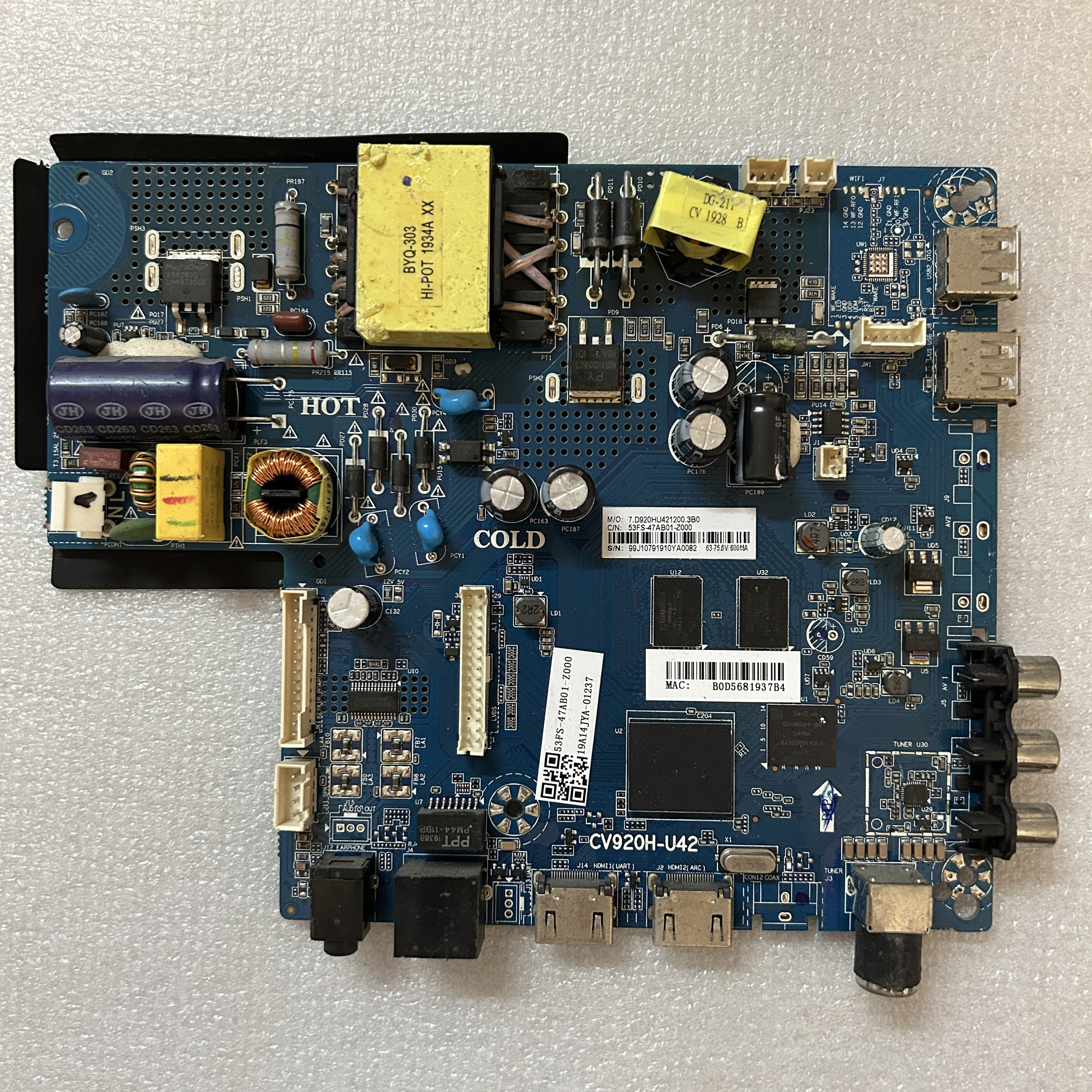 原装PPTV 32C4A 40C4液晶电视主板CV920H-U42屏可选