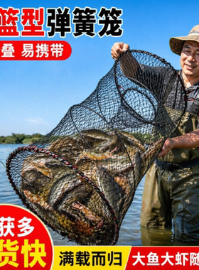 全自动新款鱼笼捕鱼花篮大进口甲鱼笼鲫鱼黑鱼鲶鱼螃蟹虾抓鱼神具
