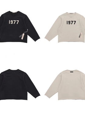 FEAR OF GOD ESSENTIALS第八季1977重磅宽松圆领套头针织毛衣情侣