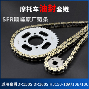 适用豪爵DR150S DR160S HJ150-10A/10B/10C/D牙盘链条链盘链套链