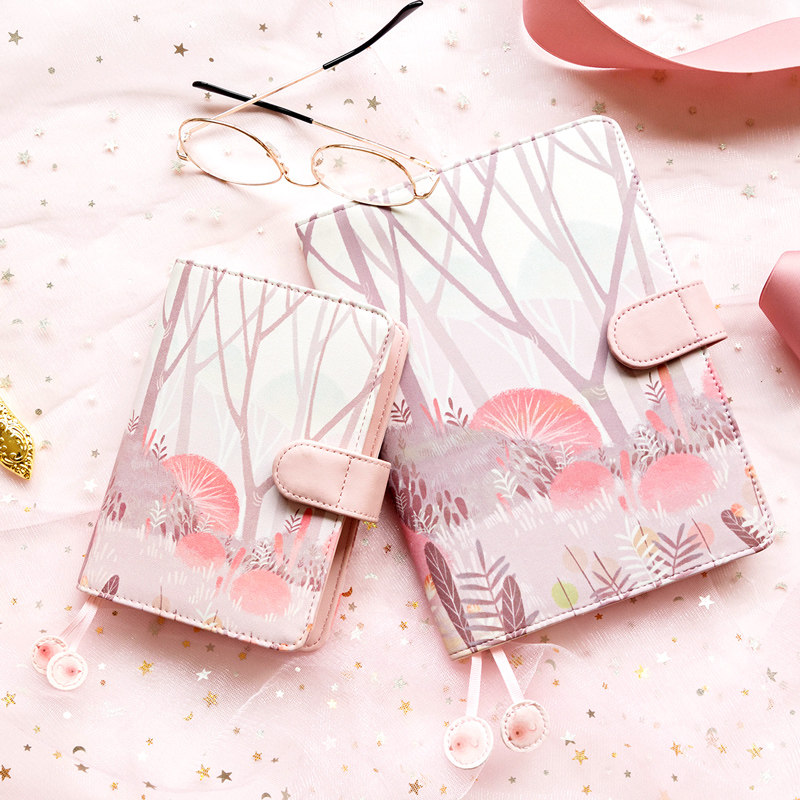 kinbor手帐本a6仿皮创意潮流少女心日程计划本a5手账本自律打卡本