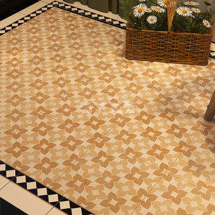 广东中古风复古做旧花砖300×300全瓷哑光玄关厨房卫生间瓷砖