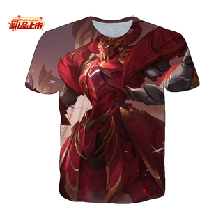 王者荣耀短袖t恤墨子龙骑士澜白起地狱火韩信青少年学生痛衣服夏