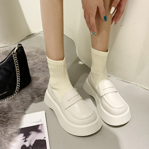 白色新款小众设计风马丁袜子靴
