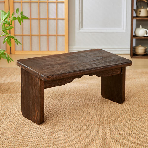实木宽大憨娃实木复古喝茶跪凳