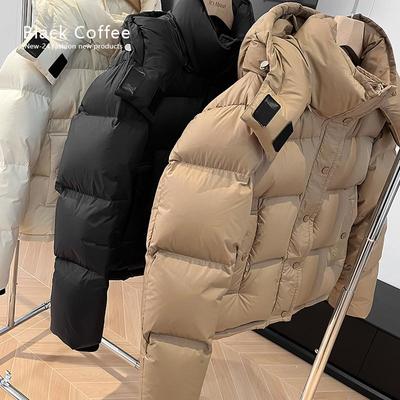 加厚白鹅绒短款羽绒服