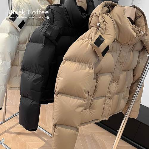 加厚白鹅绒短款羽绒服