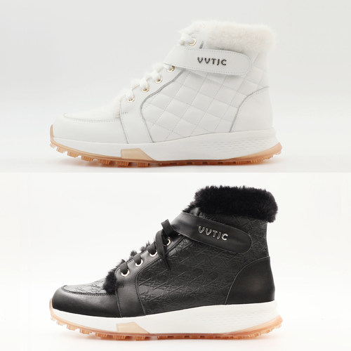 VVTJC 高尔夫女鞋加绒保暖寒冬靴子短筒防滑底女士户外运动鞋