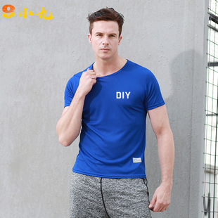 夏季 定制LOGO运动健身涤纶速干衣定做活动服印LOGO 速干T恤男短袖