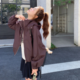 紫色超好看连帽外套女2026时尚棒球服夹克A565P140K198，女装短外套，2C268