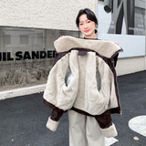 大货安可拉红皮衣外套女冬季皮毛一体A7116P195K298，女装短外套，2C268
