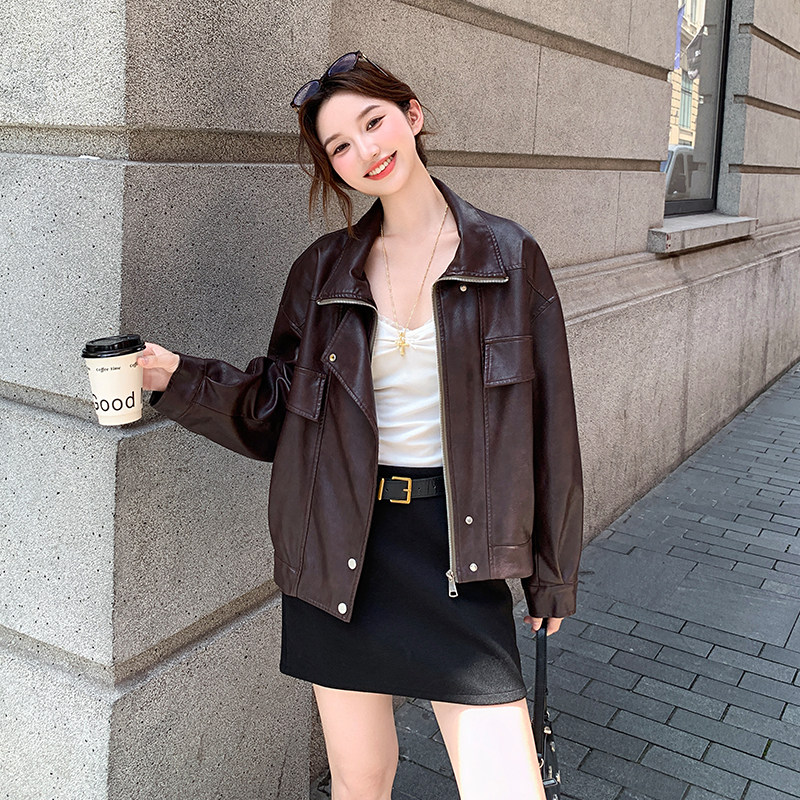 春秋甜酷PU皮衣外套女2026韩版上衣夹克A563-P160K238,女装短外套,2C268
