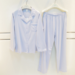 雪尔绵睡衣2026春夏女士莫代尔棉简约高级感气质长袖款家居服套