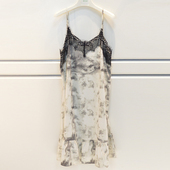 品牌睡衣2025夏季 女士莫代尔棉蕾丝高贵优雅吊带女睡裙家居服