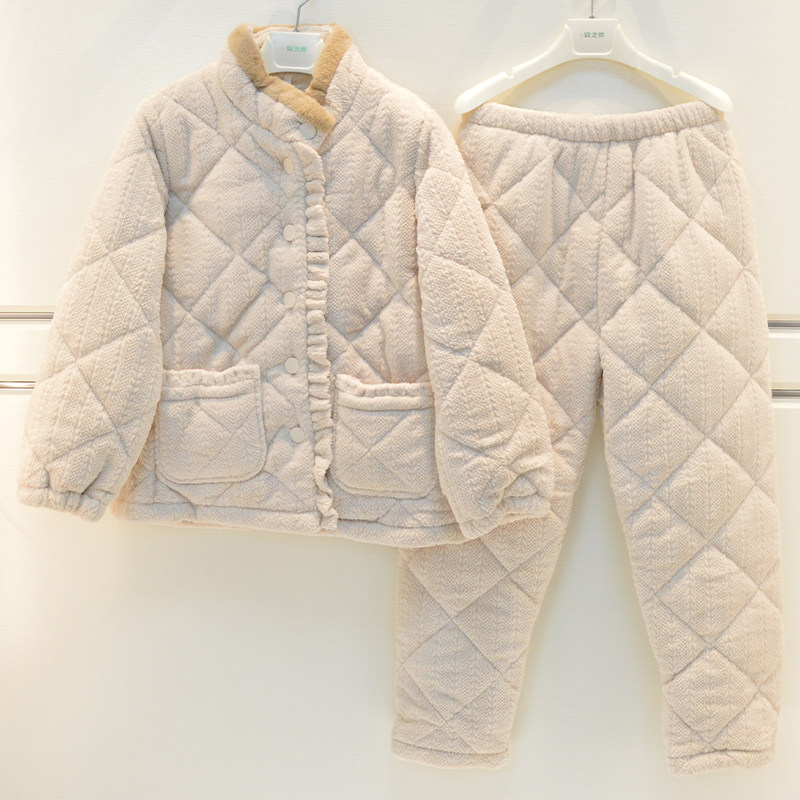 安之伴睡衣冬季女三层加厚夹棉立领防风保暖棉袄宽松家居服,女士内衣/男士内衣/家居服,睡衣/家居服套装,淘宝优惠券,粉丝福利购,淘宝优惠卷