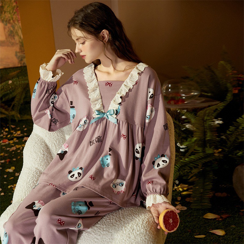 安之伴新品针织公主风时尚睡衣