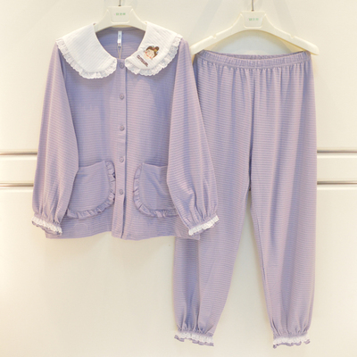 安之伴女睡衣秋季新品士纯棉