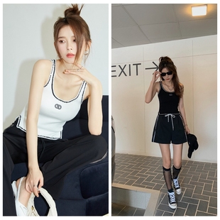 CHESTER CHARLES 春夏季女款时尚logo基础弹性背心吊带香港代购