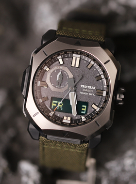 卡西欧Protrek系列户外防水登山表双显太阳能电波PRW-6900YB-3