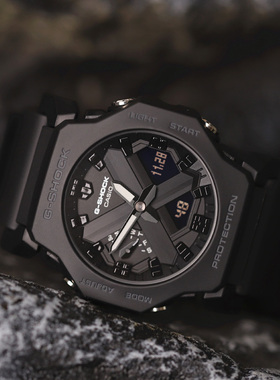 新款卡西欧G-SHOCK运动手表男女休闲时尚极简轻薄款GA-2300-1A/8A