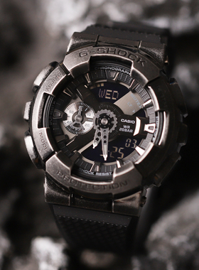 卡西G-SHOCK时间战士手表男做旧限量礼盒小钢炮GM-110VB-1A