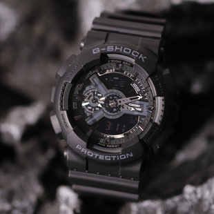 casio卡西欧手表男黑武士gshock正品防水运动学生电子表GA-110-1B